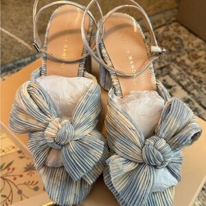 Loeffler Randall Camellia Blue Floral Bow Heel